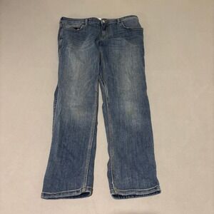 DU/ER Mens Performance Denim Slim Blue Jeans 30x28 Medium Wash Gorpcore